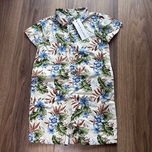 New With Tags Boys Janie and Jack Baby Tropical 18-24 M Romper
